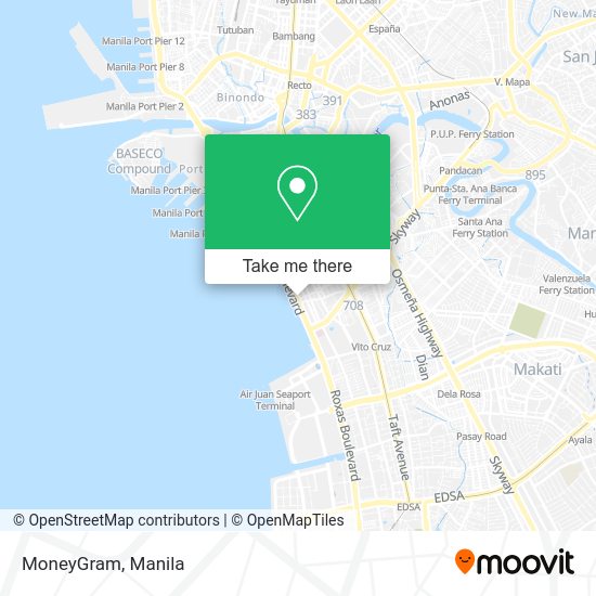 MoneyGram map