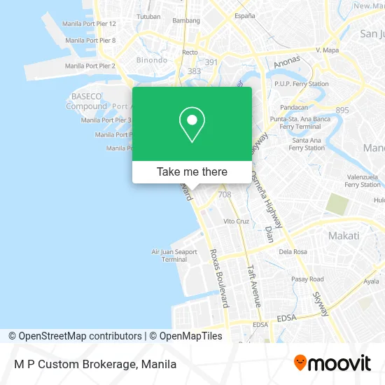 M P Custom Brokerage map
