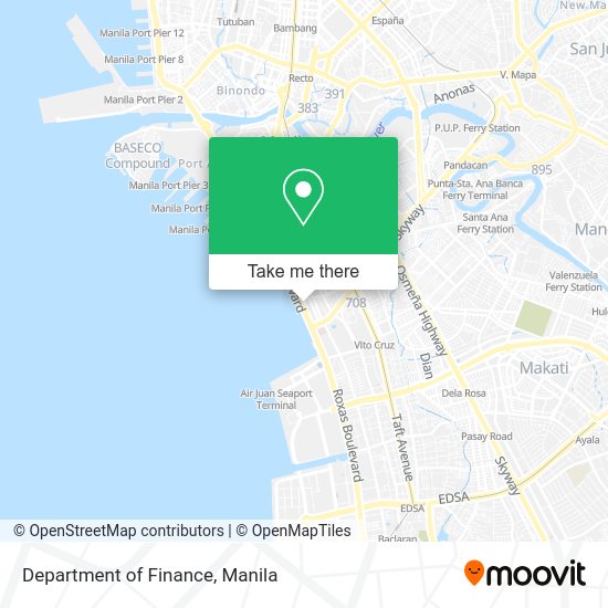 Department of Finance map