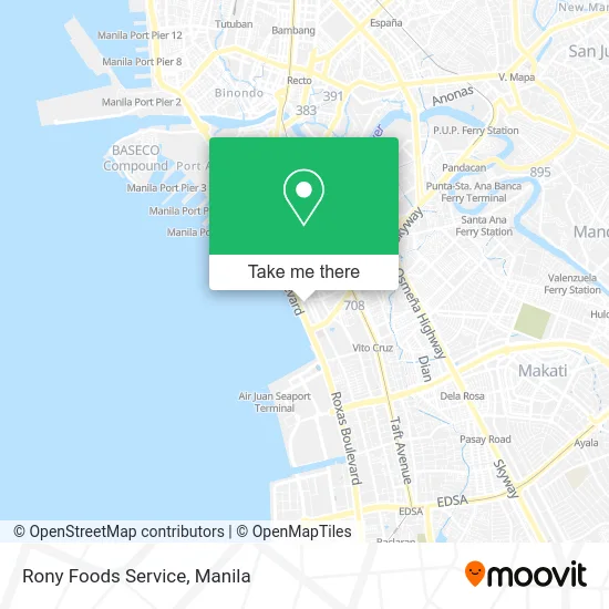 Rony Foods Service map
