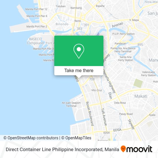Direct Container Line Philippine Incorporated map