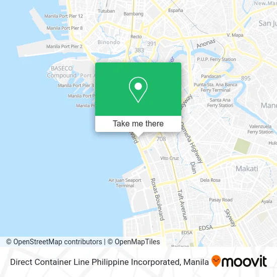 Direct Container Line Philippine Incorporated map