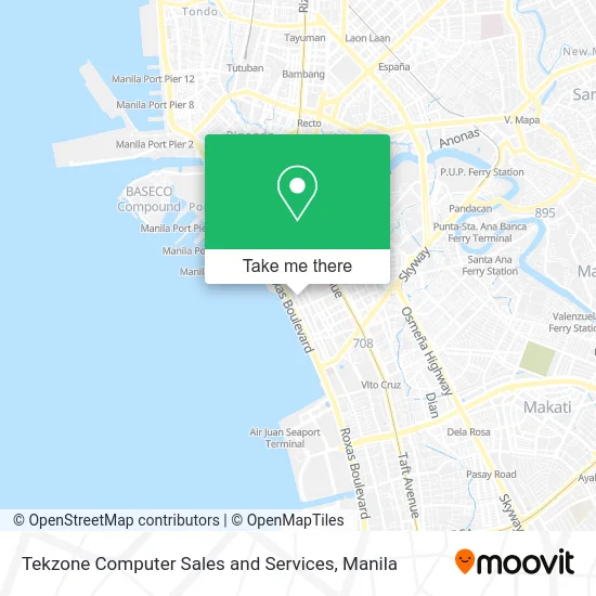 Tekzone Computer Sales and Services map