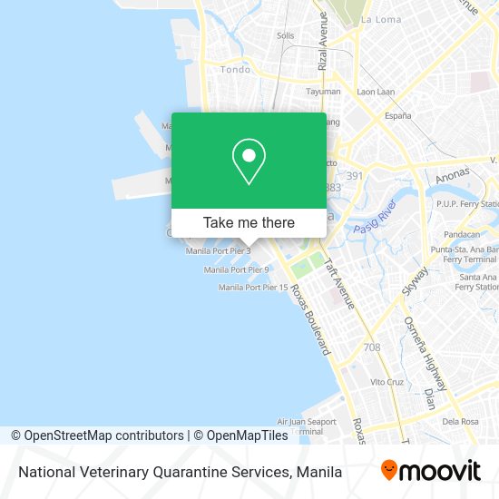 National Veterinary Quarantine Services map