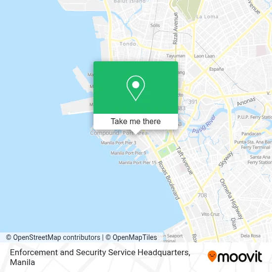 Enforcement and Security Service Headquarters map