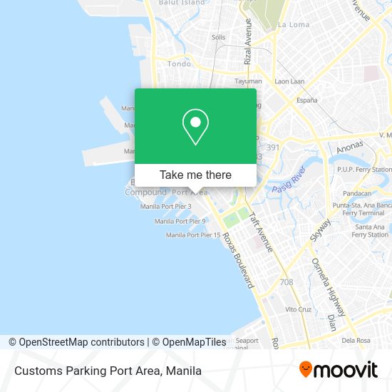 Customs Parking Port Area map