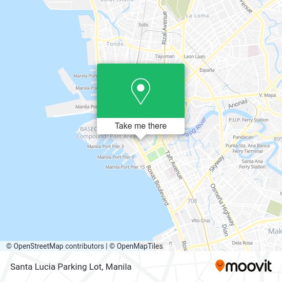 Santa Lucia Parking Lot map