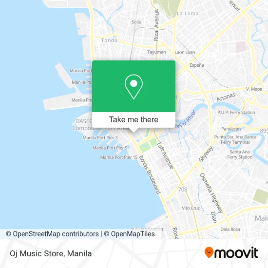 Oj Music Store map