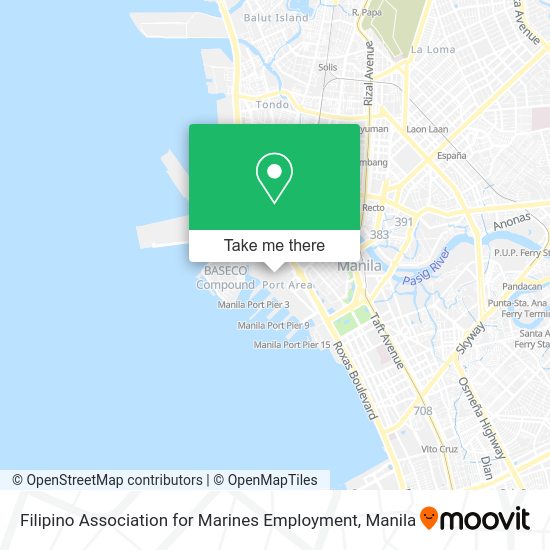 Filipino Association for Marines Employment map