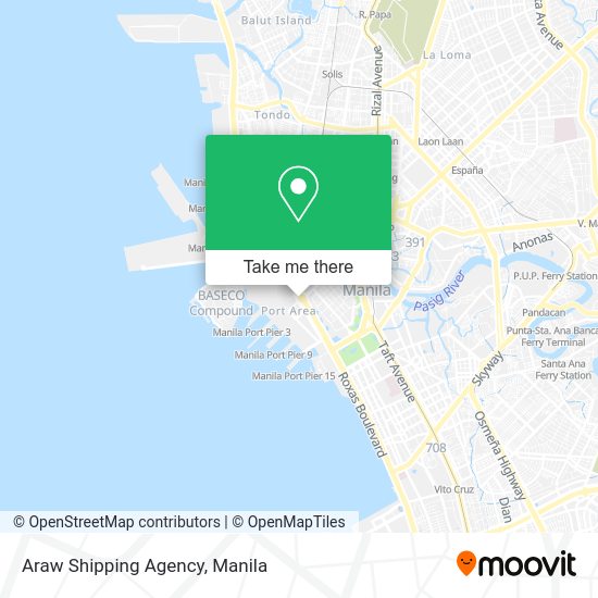 Araw Shipping Agency map
