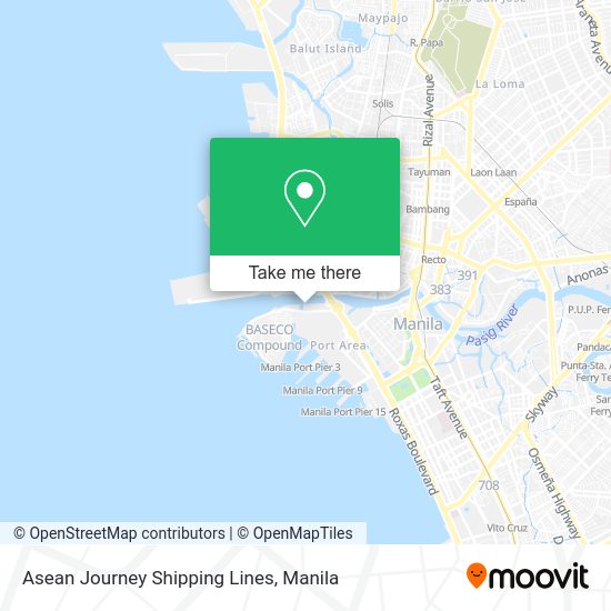 Asean Journey Shipping Lines map