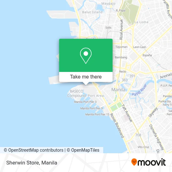 Sherwin Store map