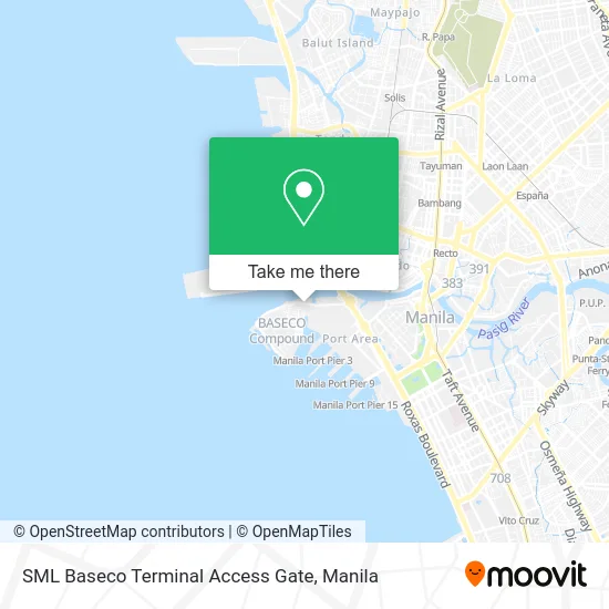 SML Baseco Terminal Access Gate map