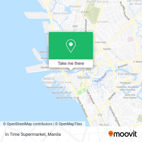 In Time Supermarket map