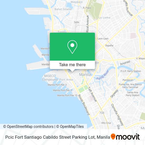 Pcic Fort Santiago Cabildo Street Parking Lot map
