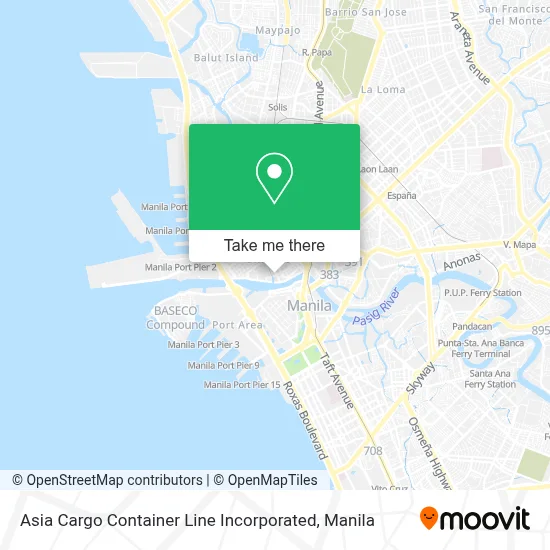 Asia Cargo Container Line Incorporated map