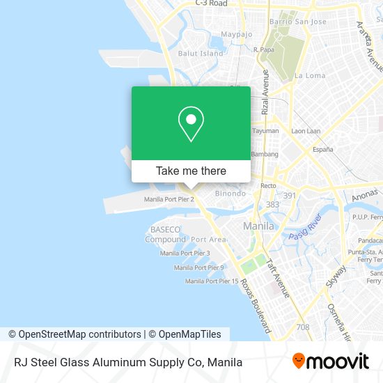 RJ Steel Glass Aluminum Supply Co map