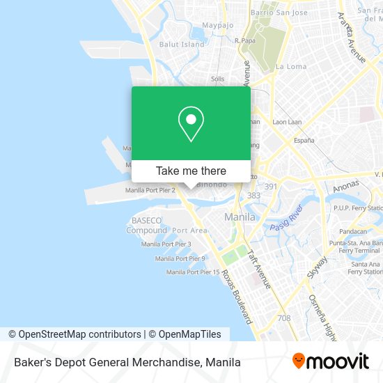 Baker's Depot General Merchandise map