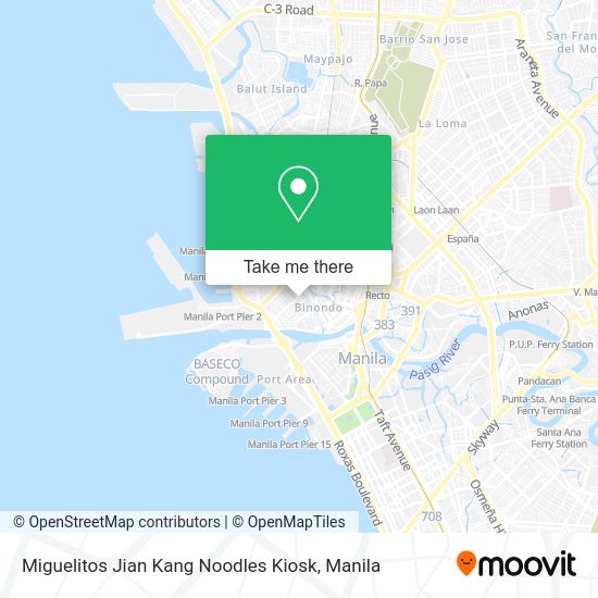 Miguelitos Jian Kang Noodles Kiosk map