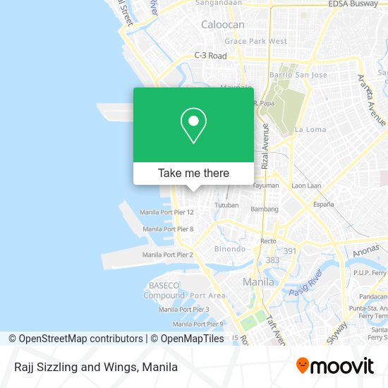 Rajj Sizzling and Wings map