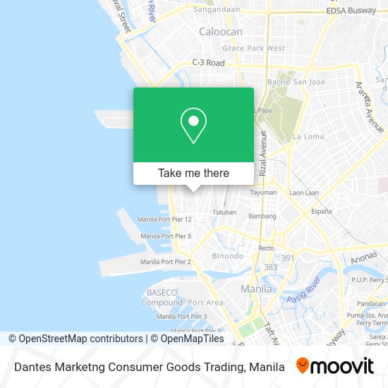 Dantes Marketng Consumer Goods Trading map
