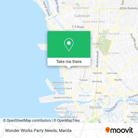 Wonder Works Party Needs map