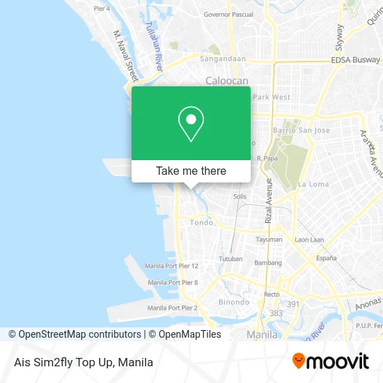 Ais Sim2fly Top Up map