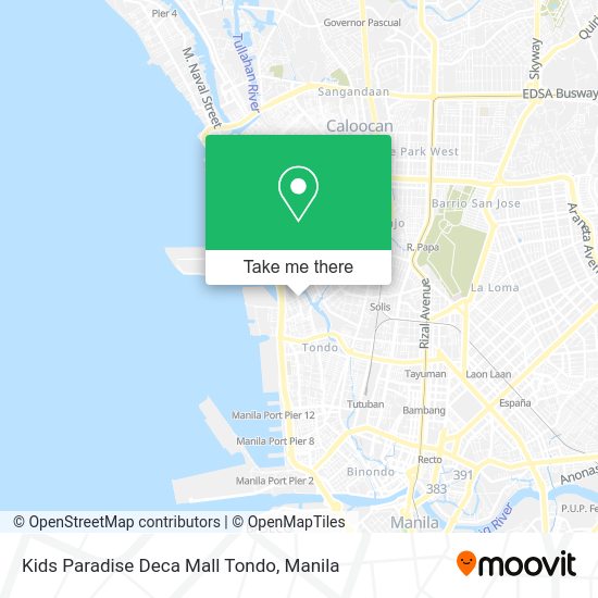 Kids Paradise Deca Mall Tondo map