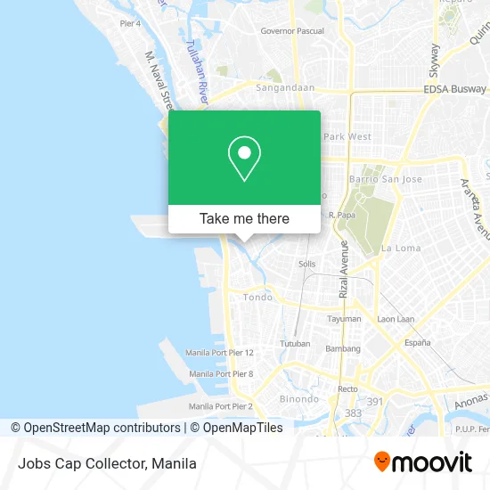 Jobs Cap Collector map
