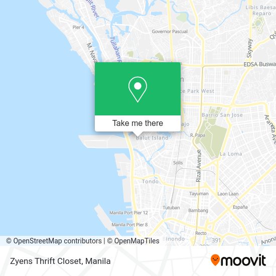 Zyens Thrift Closet map