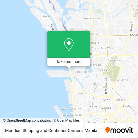 Meridian Shipping and Container Carriers map