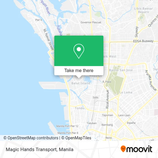 Magic Hands Transport map