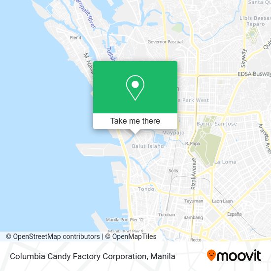 Columbia Candy Factory Corporation map