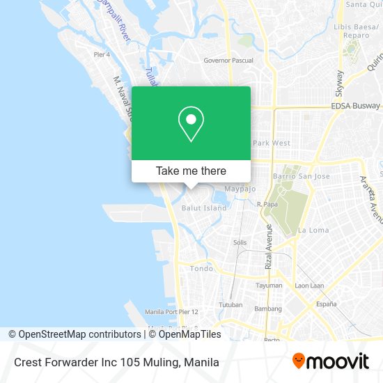 Crest Forwarder Inc 105 Muling map