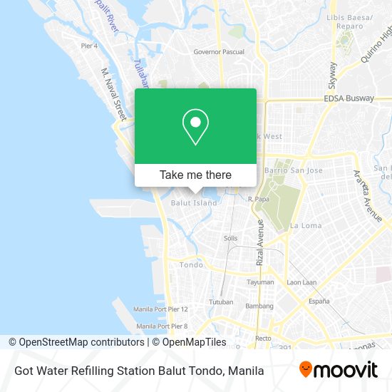 Got Water Refilling Station Balut Tondo map