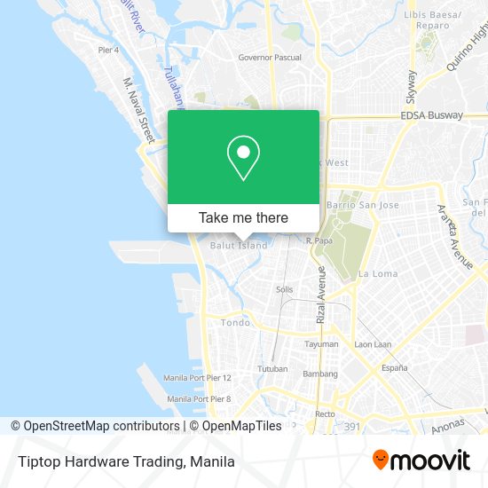 Tiptop Hardware Trading map