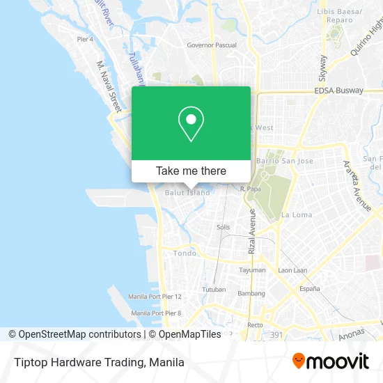 Tiptop Hardware Trading map