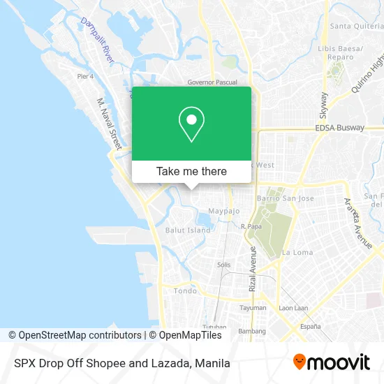 SPX Drop Off Shopee and Lazada map