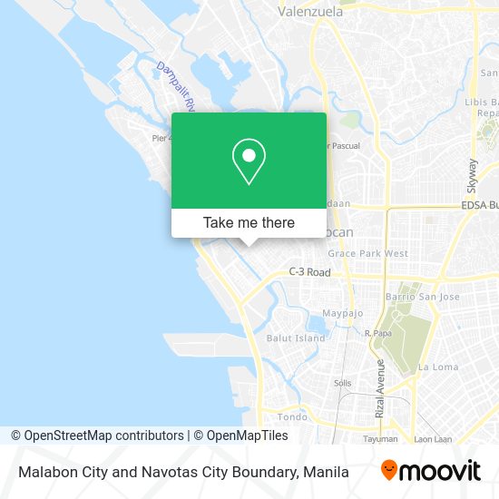 Malabon City and Navotas City Boundary map