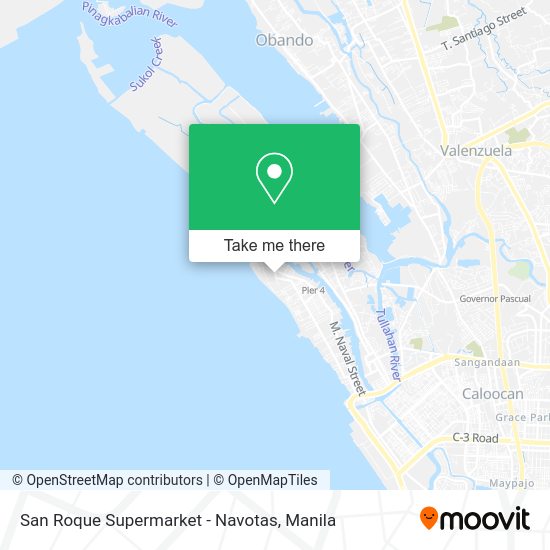 San Roque Supermarket - Navotas map