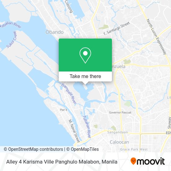 Alley 4 Karisma Ville Panghulo Malabon map