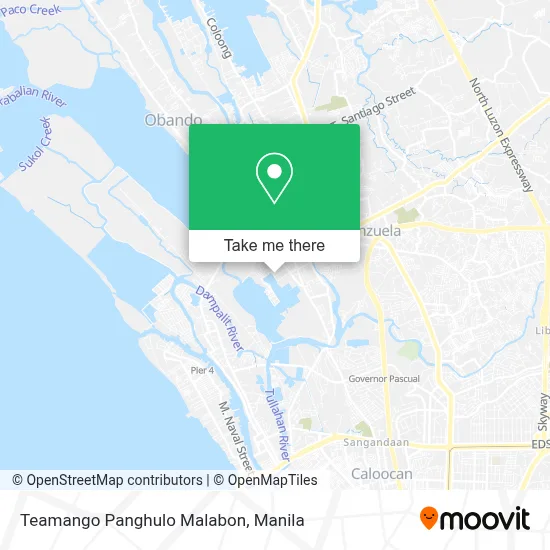 Teamango Panghulo Malabon map