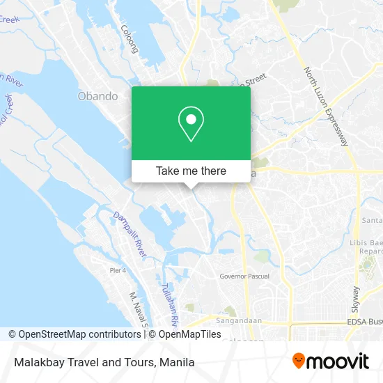 Malakbay Travel and Tours map