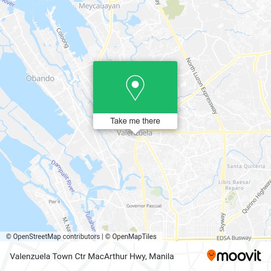Valenzuela Town Ctr MacArthur Hwy map