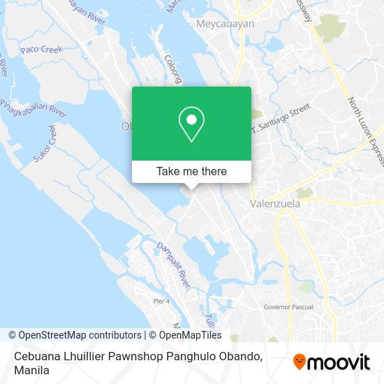 Cebuana Lhuillier Pawnshop Panghulo Obando map
