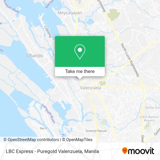 LBC Express - Puregold Valenzuela map