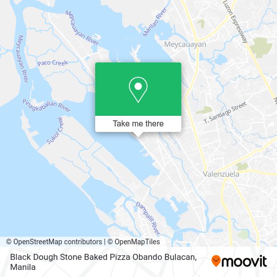Black Dough Stone Baked Pizza Obando Bulacan map