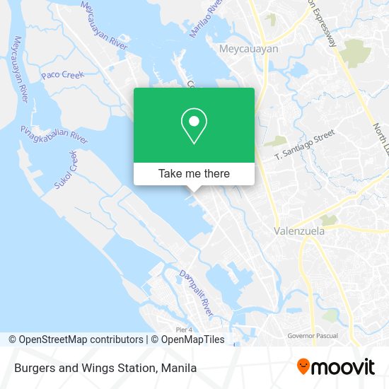 Burgers and Wings Station map