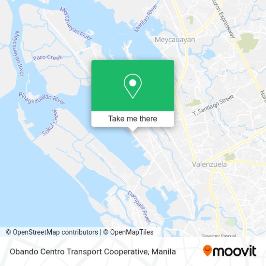 Obando Centro Transport Cooperative map