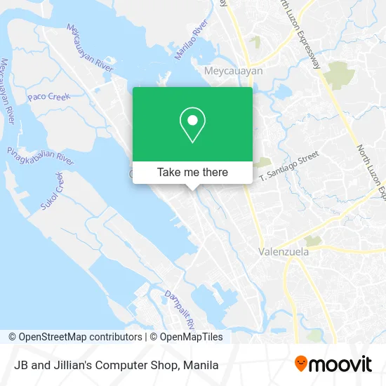 JB and Jillian's Computer Shop map